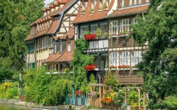 Häuser am Fluss in Bamberg