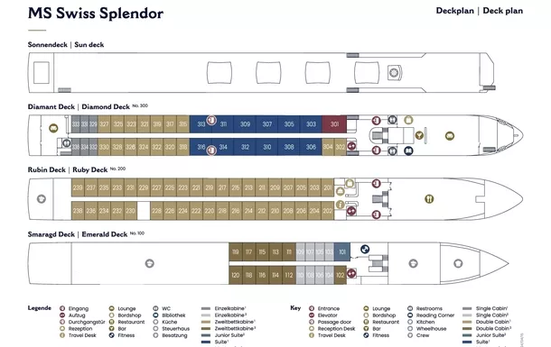 Deckplan MS SWISS SPLENDOR