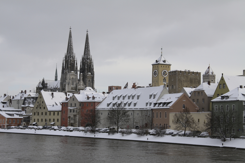 Winterliche Stadtansicht Regensburg