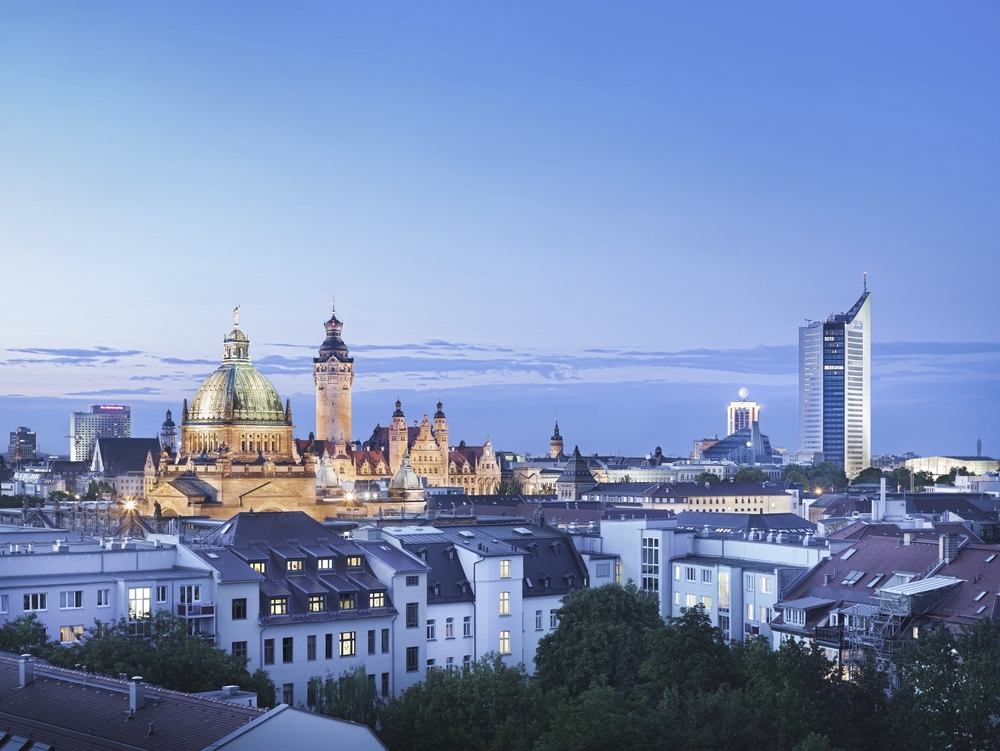 Abendstimmung - Skyline von Leipzig