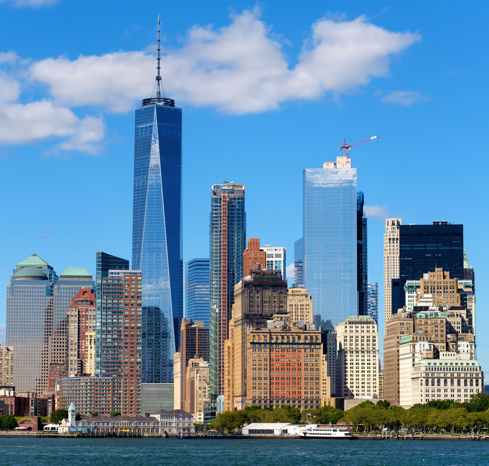 Lower Manhattan in New York City, USA